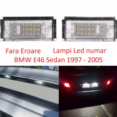 Set 2 lampi LED numar dedicate 6000k BMW E46 Sedan 1997 - 2005