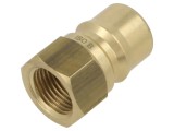 Conector rapid PNEUMAT 246.54 G 1/2, max 160bar, alamă bilateral, 44mm