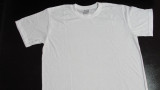 Tricouri personalizate albe polyester, L, M, S, XL, Alb