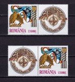 ✅RO 2002 LP 1598a &quot;Romania invitata in NATO&quot; -cu holograma , 2 serii , vinieta in dreapta si in stanga ! , MNH