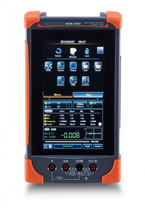 Osciloscop digital GDS-310 Osciloscop manual; 100MHz; LCD; Ch: 2; 1Gsps (&icirc;n timp real); 7&quot; dotat cu 0