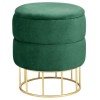 Taburet, rotund, cu spatiu depozitare, catifea, verde, max 80 kg, 37x42 cm, Elza, Akord GartenVIP DiyLine, Akord Furniture Factory