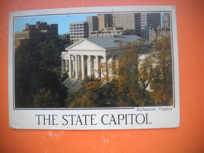 HOPCT 64084 CAPITOLIUL RICHMOND VIRGINIA - SUA- STAMPILOGRAFIE-CIRCULATA foto