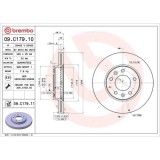 Set disc frana Mazda 6 Estate (Gy) 01.02-02.08, 6 Hatchback (Gg) 08.02-12.08, 6 Sedan (Gg) 06.02-12.08, Fata, 283X25mm, ventilat, BREMBO