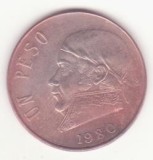 Mexic 1 peso 1980 - Jos&eacute; Maria Teclo Morelos y Pav&oacute;n., America de Nord, Cupru-Nichel