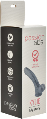 Dildo Realist Kylie Large Super Soft&amp;amp;Flexibil Albastru 25 cm Passion Labs foto