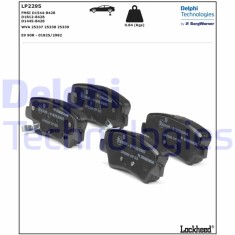 DELPHI LP2295 set placute frana disc