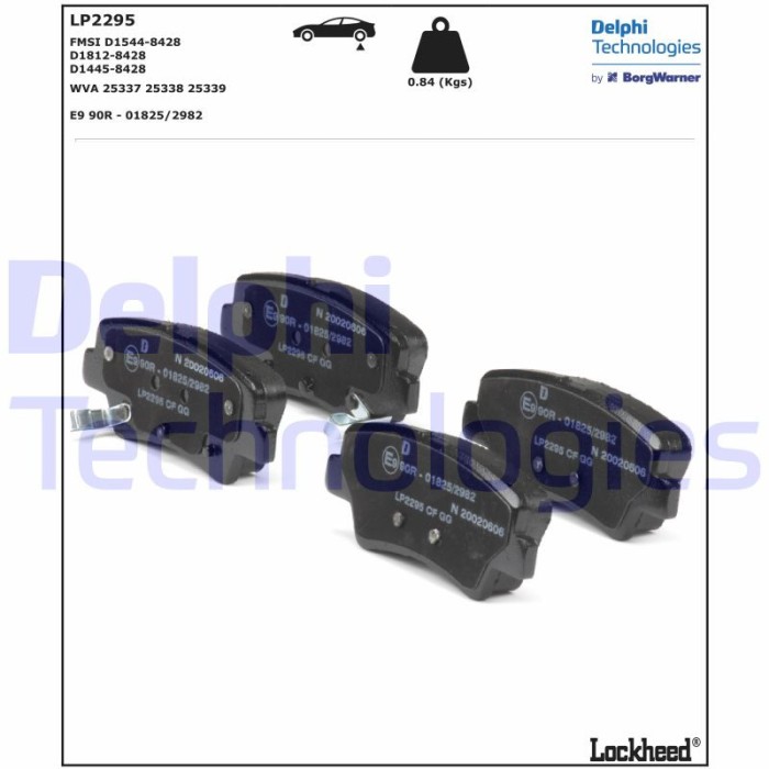 DELPHI LP2295 set placute frana,frana disc