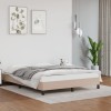 VidaXL Cadru de pat, cappuccino, 140x200 cm, piele ecologică 346909