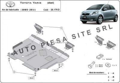 Scut metalic motor Toyota Yaris diesel fabricata in perioada 2005 - 2011 APS-26.176D foto