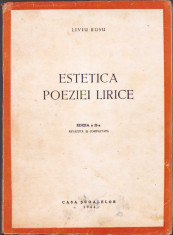 HST C1038 Estetica poeziei lirice 1944 Liviu Rusu foto