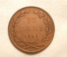 10 BANI 1867 HEATON / NR 1 foto