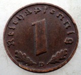 2.481 GERMANIA 1 REICHSPFENNIG 1937 D, Europa, Bronz