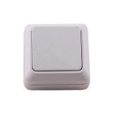 Cumpara ieftin Intrerupator simplu, aparent, alb, 64 x 64 mm