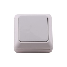 Intrerupator simplu, aparent, alb, 64 x 64 mm