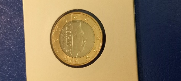 Moneda Rara Luxemburg 1 Euro 2022 Duke Henri