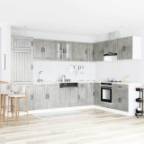 Cumpara ieftin Dulap de bucătărie 2 pcs Gri 80 x 46 x 81.5 cm Lemn compozit