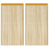 Cumpara ieftin Perdele sir 2 buc Aur 100x250 cm