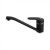 Robinet Bucatarie Leziter Orla Negru, Corp Cupru Masiv, Maner Zinc, Racord 1/2 inch, Furtun 60cm Inox