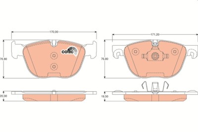 TRW GDB1726 COTEC set placute frana,frana disc foto