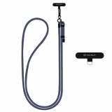 Snur pentru telefon, carabina, durabil, ajustabil, nailon impletit, universal - charcoal gray, Oem