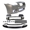 Set bara fata BMW Seria 5 (F10/F11), 2013-08.2017, cu gauri spalator; grunduit, de vopsit; type M-Performance; cu grile inferioare, cu spoiler; fara