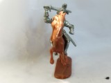 bnk jc Germania - Jean Hoeffler - cavaler medieval cu sabie - calare