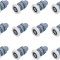 Set 12 x Rola cabina de dus, Otel inoxidabil/ABS, Alb/Albastru