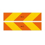 Cumpara ieftin Set 2 Autocolante Reflectorizante Galben Rosu Fluorescent 565X132 Mm