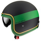 Cumpara ieftin Casca open face pentru scuter - motocicleta MT Le Mans 2 SV Tant C9 negru/auriu mat (ochelari soare integrati) XS (53/54cm)