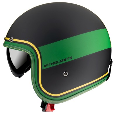Casca open face pentru scuter - motocicleta MT Le Mans 2 SV Tant C9 negru/auriu mat (ochelari soare integrati) XS (53/54cm) foto