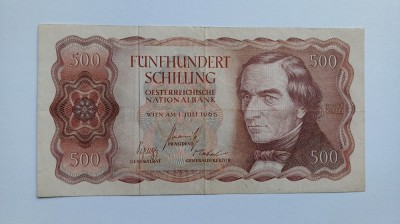 Austria -500 Schilling 1965 foto