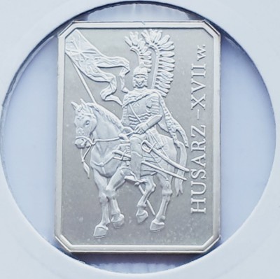 631 Polonia 10 zlote 2009 Polish Cavalry &amp;ndash; Winged cavalryman km 671 UNC argint foto