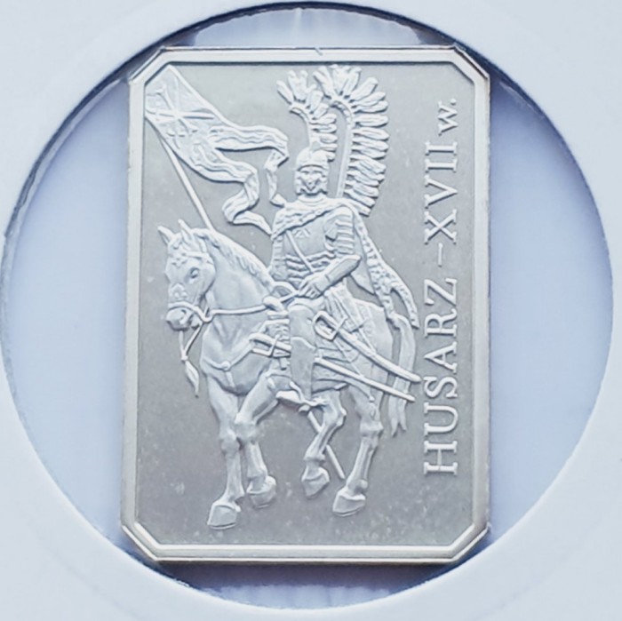 631 Polonia 10 zlote 2009 Polish Cavalry &ndash; Winged cavalryman km 671 UNC argint