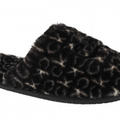 Papuci Calvin Klein Slipper Mule Fur Mono HW0HW00536-0GK negru