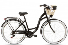 Bicicleta Goetze&amp;reg; Mood 7 viteze Roata 28&amp;quot;, 160-185 cm inaltime, Negru foto