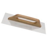 Cumpara ieftin Gletiera inox fara zimti, cu maner din lemn, 500 x 130 mm