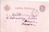 AMS# - ÎNTREG POSTAL 1883, CIRCULAT BUCURESTI - SINAIA, Circulata, Printata