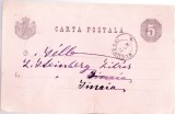 AMS# - &Icirc;NTREG POSTAL 1883, CIRCULAT BUCURESTI - SINAIA