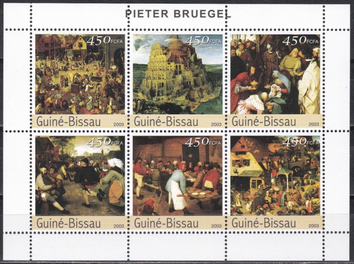 Guineea Bissau 2003 - Picturi de Bruegel, Bloc, MNH