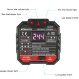 Tester priza EU profesional cu afisaj si indicator LED, tester RCD 30mA