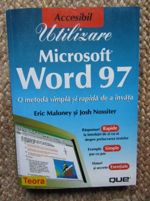 Utilizare Microsoft Word 97 - O metoda simpla si rapida de a invata foto
