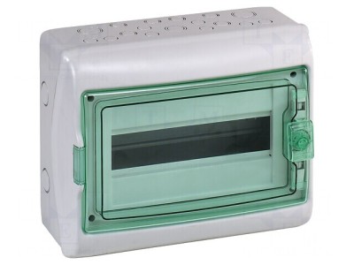 Carcasă pentru aparatură modulară IP65 gri deschis 18 module foto