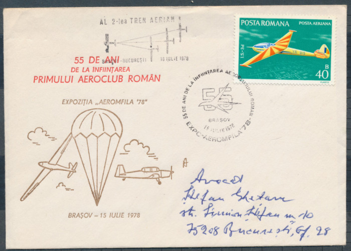 1978 55 DE ANI DE LA INFIINTAREA PRIMULUI AEROCLUB ROMAN, circulat