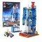 Set de constructie Statie spatiala cu racheta, 32 x 8 cm, multicolor, 668 piese, Lean 28151