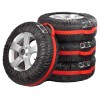Set 4 huse pentru anvelope auto 12&rdquo;-18&rdquo; Siegbert&reg;, negru cu rosu Automobile ProTravel