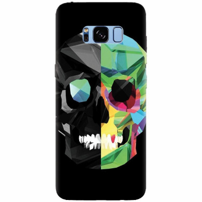 Husa silicon pentru Samsung S8, Colorful Skull foto