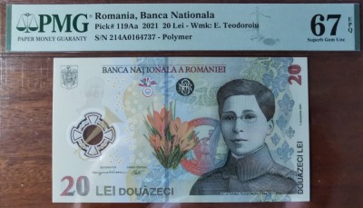 Bancnota 20 lei 2021 foto