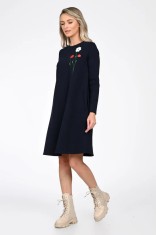 Rochie Dama, Eranthe, A-Line, cu Pictura Realizata Manual V364A - L