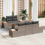 Cumpara ieftin Set de canapele pentru grădină cu pernă 6 pcs Gri Rattan poli